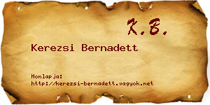 Kerezsi Bernadett névjegykártya